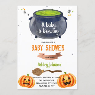 Invitation Le bébé d'Halloween brasse l'invitation