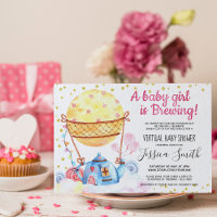 Le bébé est la fête du thé | Baby shower virtuel