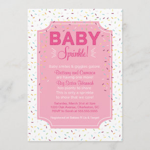 Invitation Le bébé mignon arrosent l'invitation