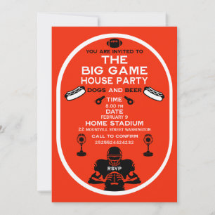 Invitation Le Big Game Football House Party