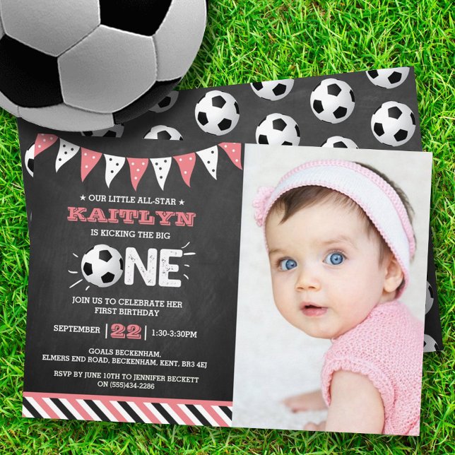 Invitation Le Big One | Football 1er anniversaire photo (Créateur téléchargé)