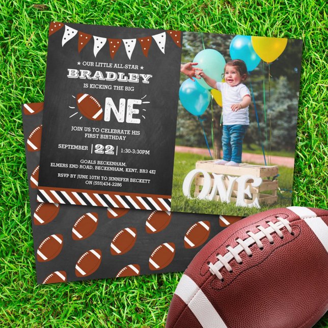 Invitation Le Big One | Football 1er anniversaire photo (Créateur téléchargé)