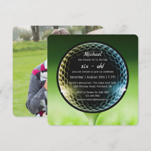 Invitation Le Big Six-Oh Golf 60e Anniversaire QR Code