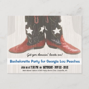 Invitation Le bleu blanc rouge de fille de Merica initialise
