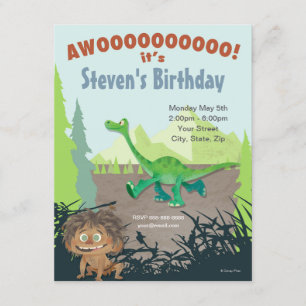 Invitation Le bon anniversaire de Dinosaur