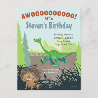 Invitation Le bon anniversaire de Dinosaur