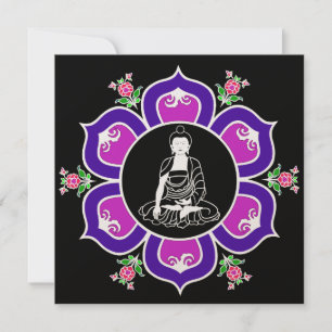 Invitation Le Bouddha de Shakyamuni dans le Trône de Lotus Ma