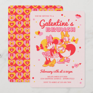 Invitation Le brunch de Galentine de Minnie et Daisy
