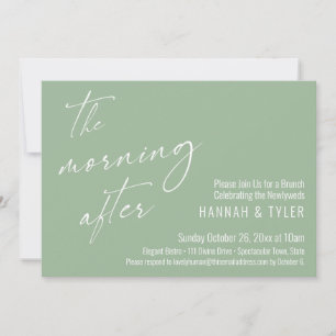 Invitation Le brunch du lendemain de mariage Vert sauge