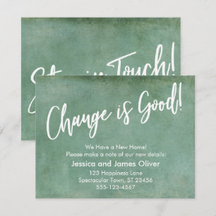 Invitation Le changement est une bonne chose ! Annonce turquo