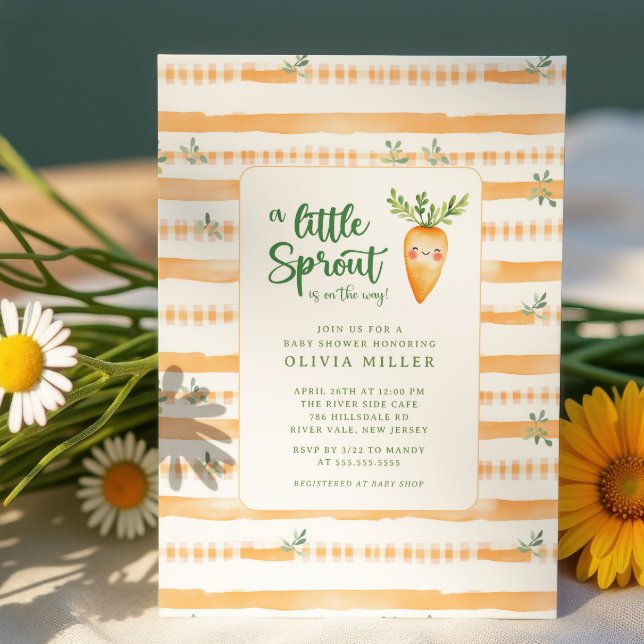 Invitation Le charmant petit Baby shower de Sprout (Créateur téléchargé)