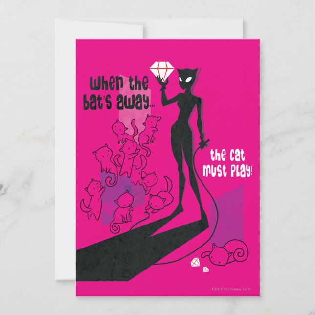 Invitation Le chat doit jouer (Devant)