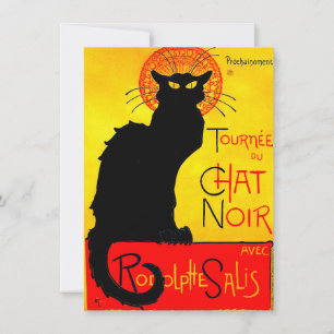 Invitation Le Chat Noir Vintage