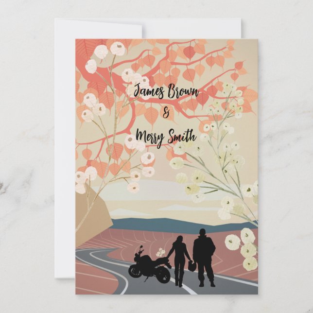 Invitation Le chemin de l'amour mariage (Devant)