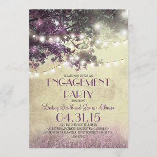 Invitation Le chêne pourpre allume la partie de fiançailles