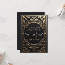 Le Choix Royal : "Invitation de Mariage Baroque Ro