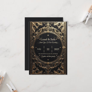 Invitation Le Choix Royal : "Invitation de Mariage Baroque Ro