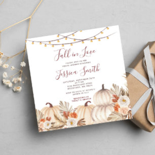 Invitation Le Citrouille rustique Boho tombe dans la Fête des