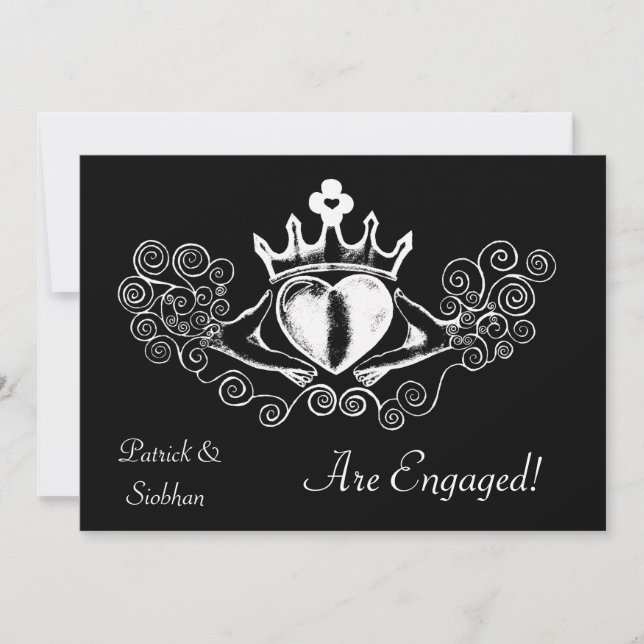 Invitation Le Claddagh (blanc) (Devant)
