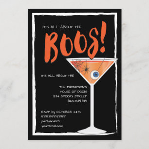 Invitation Le cocktail Boos Funny Halloween