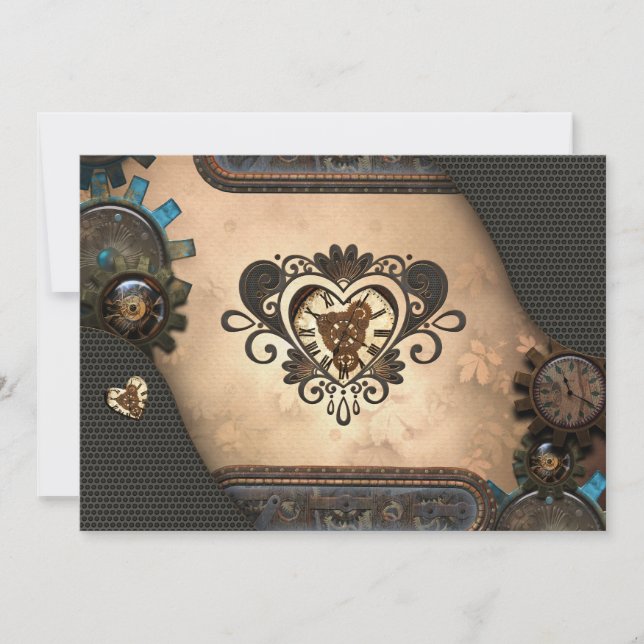 Invitation Le coeur du steampunk (Devant)
