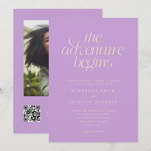 Invitation Le commencement de l'aventure Mariage minimal Wist