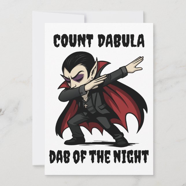 Invitation Le comte Dabula fait des dabs toute la nuit (Devant)