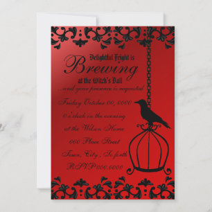 Invitation Le Corbeau et la cage