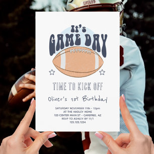 Invitation Le coup d'envoi du garçon 1er anniversaire