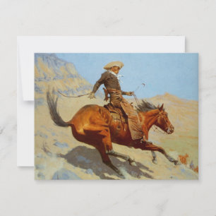 Invitation Le cowboy de Frederic Remington (1902)