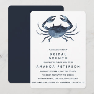 Invitation Le crabe bleu   Mariage de brunch nuptial