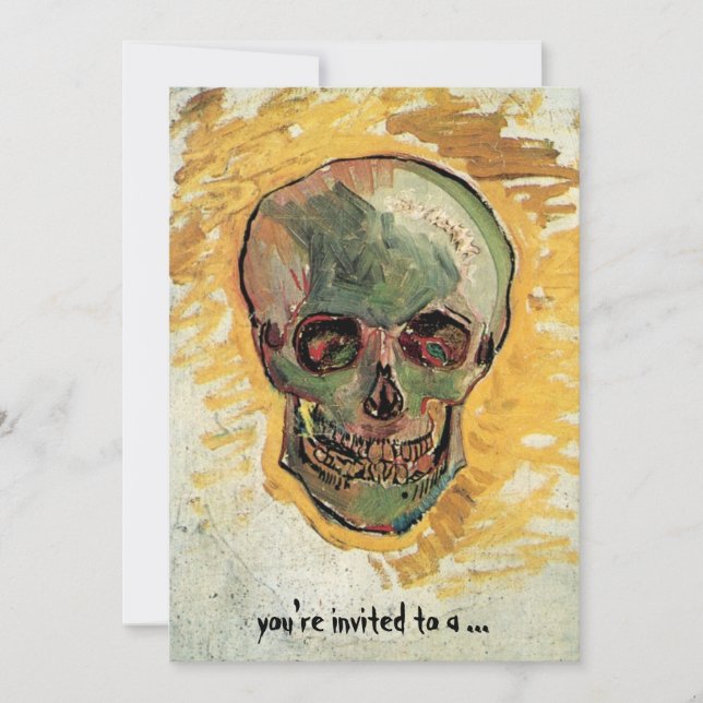 Invitation Le crâne de la vie morte par Vincent van Gogh (Devant)