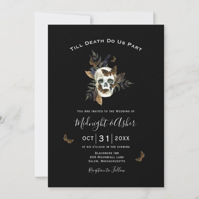 Invitation Le crâne jusqu'à la mort Faisons-nous partie Faire (Devant)
