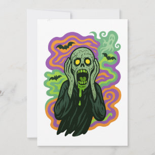 Invitation Le Cri – Dessin animé de zombie