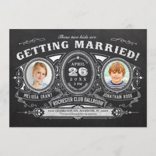 Invitation Le cru badine le tableau d'invitations de mariage