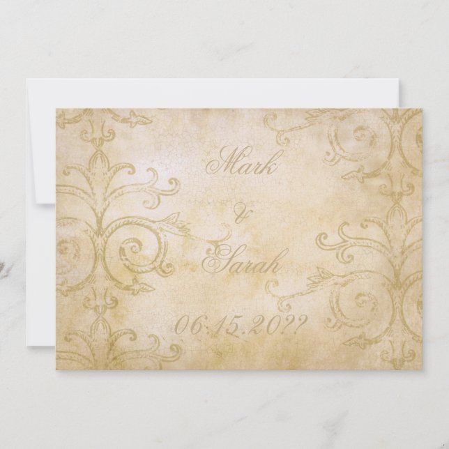 Invitation Le cru met en rouleau l'invitation (Devant)