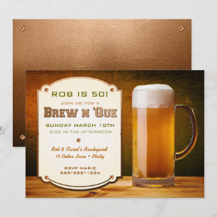 Invitation Le cuir de bière rivette le Brew Ne  Que