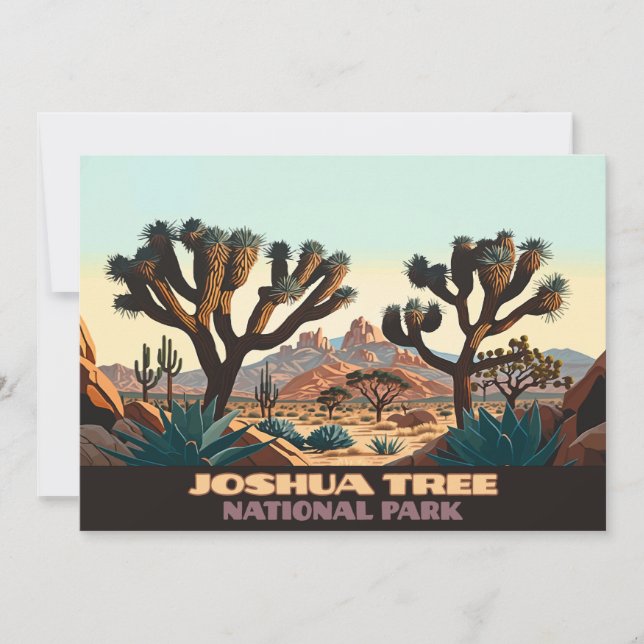 Invitation Le désert du parc national de Joshua Tree (Devant)