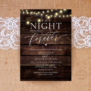 Invitation Le Dîner de Répétition de la Nuit Avant Forever Ro