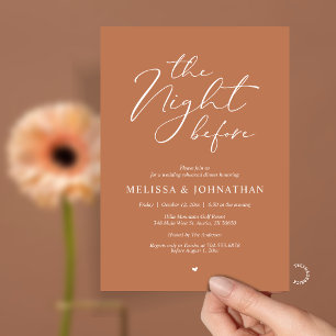 Invitation Le Dîner de Répétition de Mariage Romantique de la
