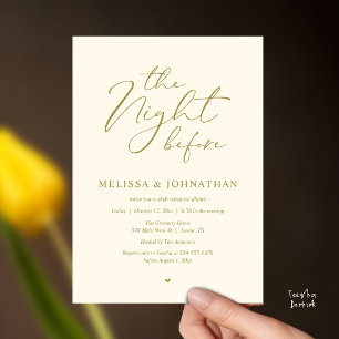 Invitation Le dîner de répétition de mariage romantique de la