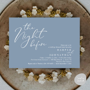 Invitation Le Dîner de Répétition de Mariage Romantique de la