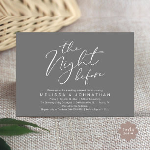 Invitation Le Dîner de Répétition de Mariage Romantique de la