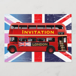 Invitation Le fameux bus rouge de Londres