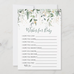 Invitation Le feuillage verdoyant Les voeux de Baby shower Ga