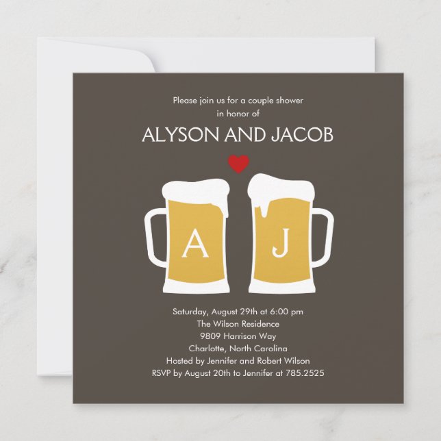 Invitation Le Fiançailles ou le Wedding shower parfait (Devant)