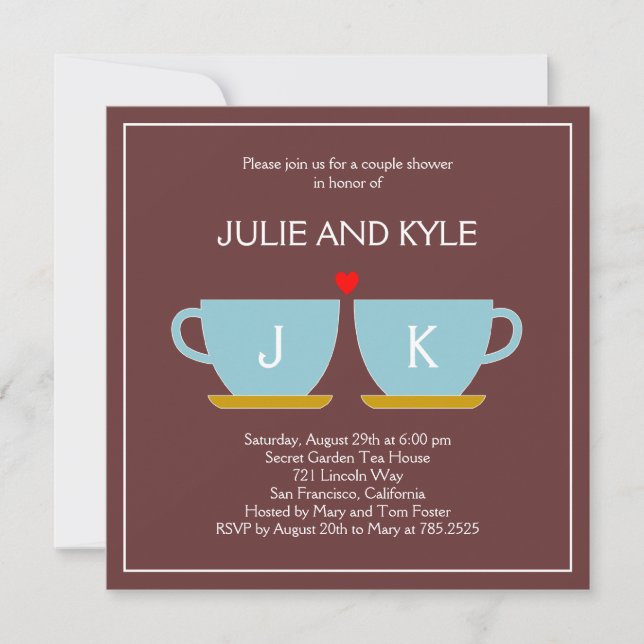 Invitation Le Fiançailles ou l'Wedding shower parfait (Devant)