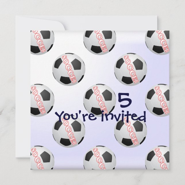 Invitation Le football d'invitation de Little Boy (Devant)
