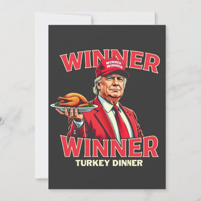 Invitation Le gagnant du dîner turc Trump Thanksgiving (Devant)
