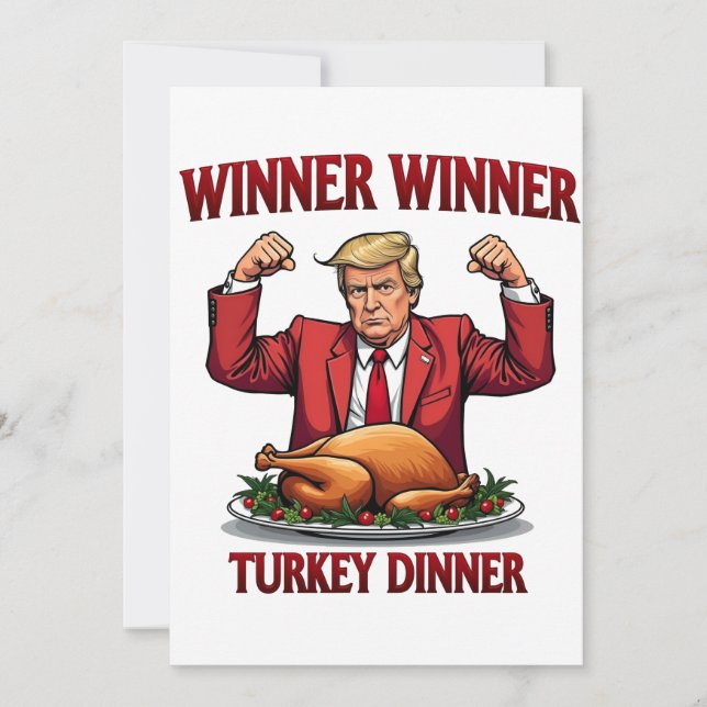 Invitation Le gagnant du dîner turc Trump Thanksgiving (Devant)